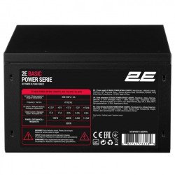2E Блок питания 2E BASIC POWER (500W), 230V, 80%, APFC, 120мм, MB(20+4), CPU(4+4), 4xSATA, 2xPCIe(6+2),