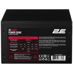 2E Блок питания 2E BASIC POWER (500W), 230V, 80%, APFC, 120мм, MB(20+4), CPU(4+4), 4xSATA, 2xPCIe(6+2),