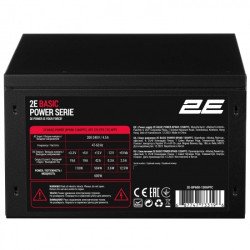2E Блок питания 2E BASIC POWER (600W), 230V, 80%, APFC, 120мм, MB(20+4), CPU(4+4), 4xSATA, 2xPCIe(6+2),