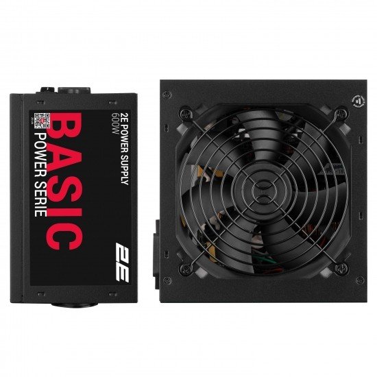 2E Блок питания 2E BASIC POWER (600W), 230V, 80%, APFC, 120мм, MB(20+4), CPU(4+4), 4xSATA, 2xPCIe(6+2),