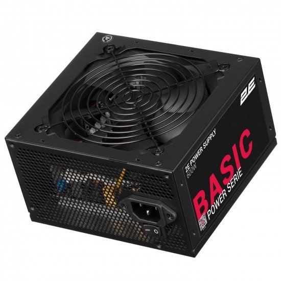 2E Блок питания 2E BASIC POWER (600W), 230V, 80%, APFC, 120мм, MB(20+4), CPU(4+4), 4xSATA, 2xPCIe(6+2),