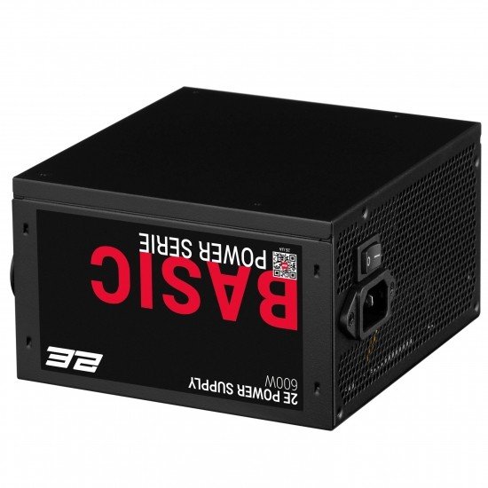 2E Блок питания 2E BASIC POWER (600W), 230V, 80%, APFC, 120мм, MB(20+4), CPU(4+4), 4xSATA, 2xPCIe(6+2),