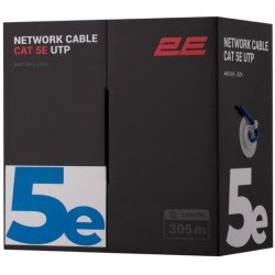 2E CAT 5e UTP, 305m, AWG 24/1, LSZH 305M/Easy pull box packin  | blue