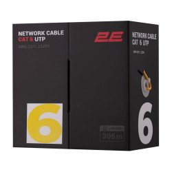 2E Сетевой кабель UTP CAT 6 305м AWG 23/1 LSZH-1 желтый 2E Сетевой кабель UTP CAT 6 305м AWG 23/1 LSZH-1 желтый