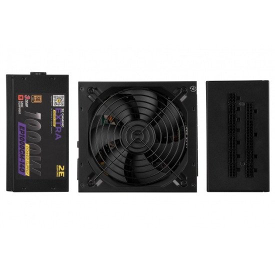 2E Блок питания 2E EXTRA POWER (1000W), 110-240V, >90%, 80+Gold, APFC, 140мм, MB(20+4), CPUx2(4+4), 6xS