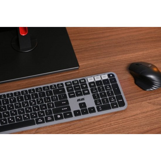 2E Keyboard 2E KS240 WL BT Gray