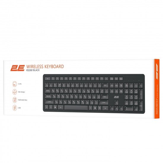 2E Keyboard 2E KS260 WL BT Black EN/UA/RU