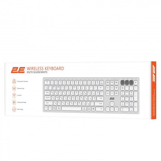 2E Keyboard 2E KS270 WL BT White ножничные 2E Keyboard 2E KS270 WL BT White ножничные