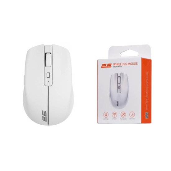 2E Mouse 2E MF270 Silent Rechargeable WL  White