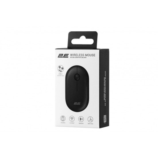 2E Mouse 2E MF300 Silent WL BT Graphite black