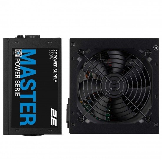 2E Блок питания 2E MASTER POWER (550W), 110-240V, >80%, 80+White, APFC, 120мм, MB(20+4), CPU(4+4), 5xSA