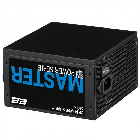 2E Блок питания 2E MASTER POWER (550W), 110-240V, >80%, 80+White, APFC, 120мм, MB(20+4), CPU(4+4), 5xSA