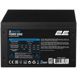 2E Блок питания 2E MASTER POWER (550W), 110-240V, >80%, 80+White, APFC, 120мм, MB(20+4), CPU(4+4), 5xSA