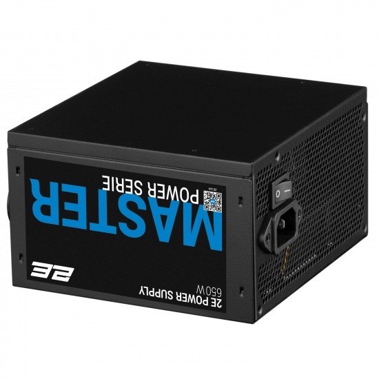 2E Блок питания 2E MASTER POWER (650W), 110-240V, >80%, 80+White, APFC, 120мм, MB(20+4), CPU(4+4), 5xSA