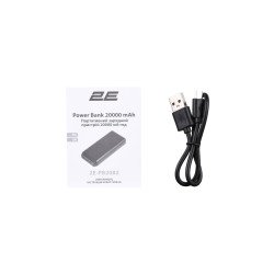 2E Портативное зарядное устройство Power Bank 20000mAh Type-C Black 2E Портативное зарядное устройство Power Bank 20000mAh Type-C Black