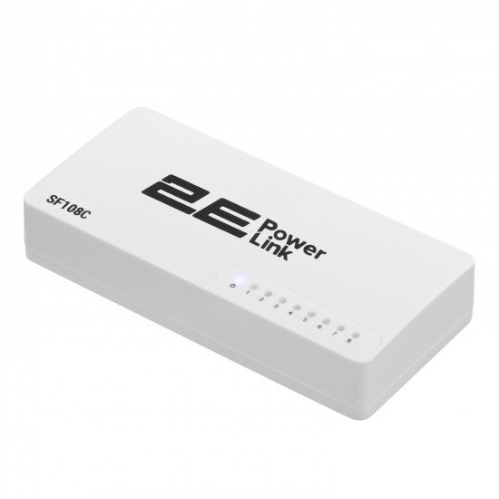 2E Коммутатор 2E PowerLink SF108C 8xFE, неуправляемый, десктоп