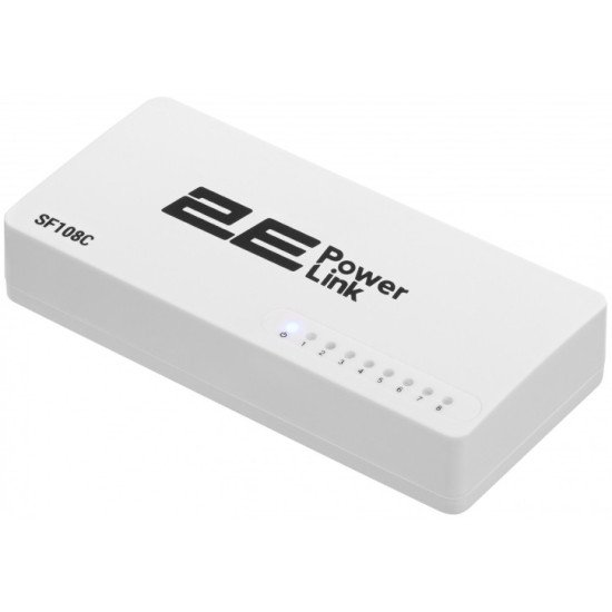 2E Коммутатор 2E PowerLink SF108C 8xFE, неуправляемый, десктоп