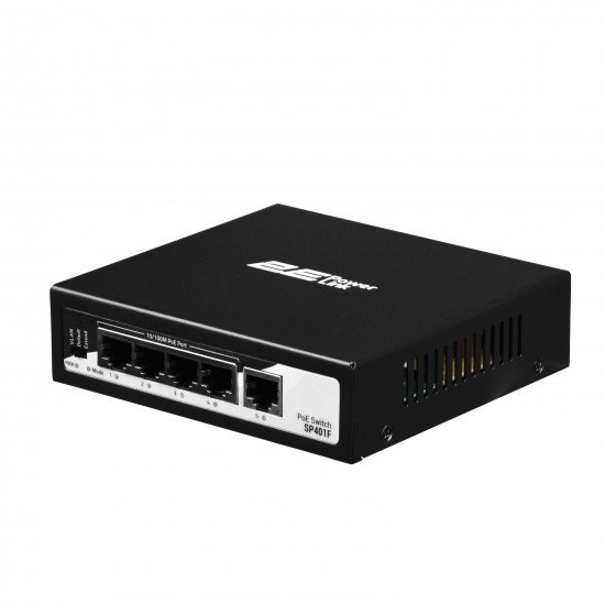 2E Коммутатор 2E PowerLink SP401F 4xFE PoE+, 1xFE Uplink, 55Вт, неуправляемый