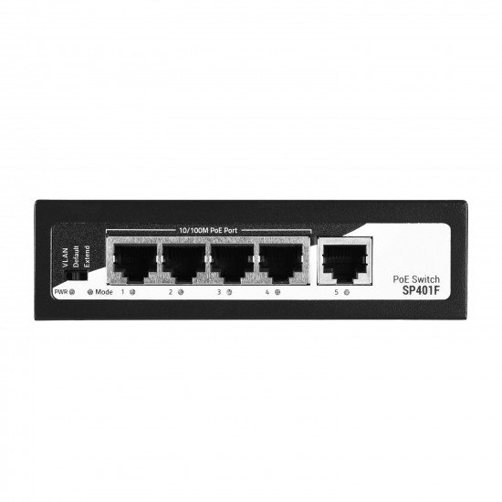 2E Коммутатор 2E PowerLink SP401F 4xFE PoE+, 1xFE Uplink, 55Вт, неуправляемый