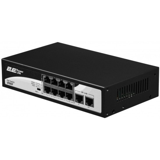 2E Коммутатор 2E PowerLink SP802F 8xFE PoE+, 2xFE Uplink, 96Вт, неуправляемый 2E Коммутатор 2E PowerLink SP802F 8xFE PoE+, 2xFE Uplink, 96Вт, неуправляемый