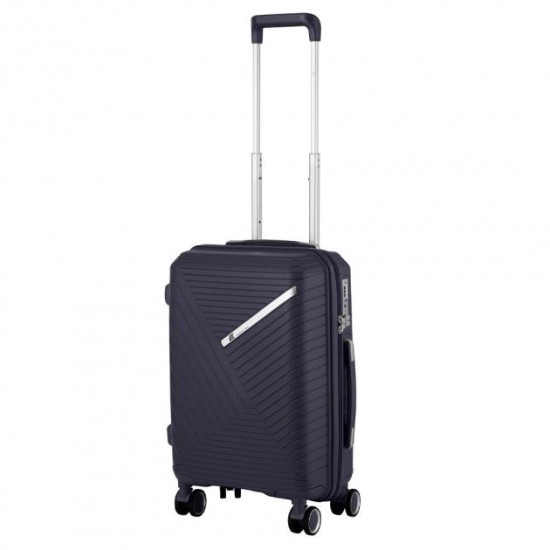 2E SIGMA Plastic suitcase small 4 wheels dark blue 2E-SPPS-S-NV