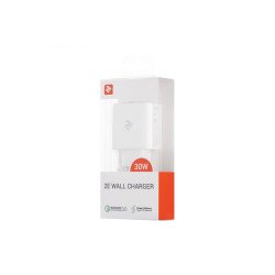 Сетевое зарядное устройство 2E WALL CHARGER USB-C PD3.0 USB-A QC3.0 MAX 30W WHITE  Сетевое зарядное устройство 2E WALL CHARGER USB-C PD3.0 USB-A QC3.0 MAX 30W WHITE