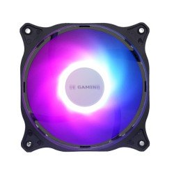 2E GAMING Корпусной вентилятор OEM (F120ARGB), 120мм, 3pin, 3pin+5VAura, белые лопасти, черная рамка