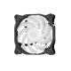 2E GAMING Корпусной вентилятор OEM (F120ARGB), 120мм, 3pin, 3pin+5VAura, белые лопасти, черная рамка