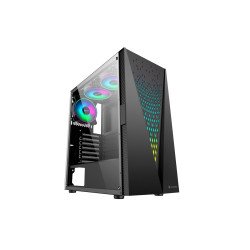 2E GAMING Компьютерный Игровой Корпус GALAXY 3*120мм стекло (боковая панель) черный 2E GAMING Компьютерный Игровой Корпус GALAXY 3*120мм стекло (боковая панель) черный