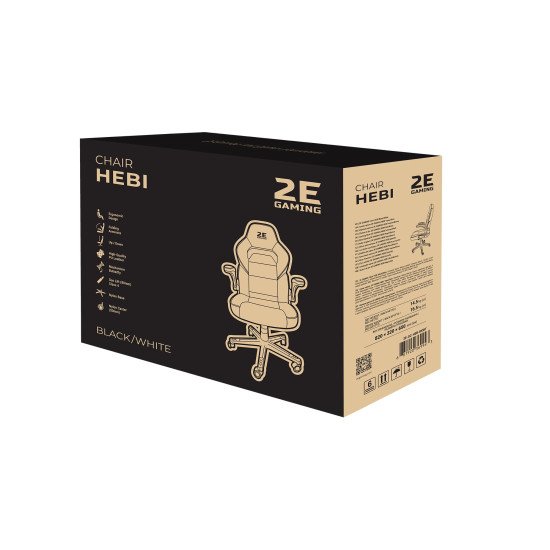 2E GAMING Игровое компьютерное кресло HEBI Черное/белое 2E GAMING Игровое компьютерное кресло HEBI Черное/белое