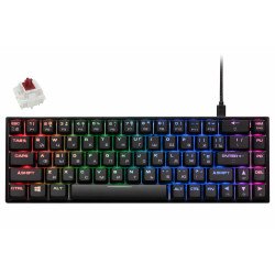 2E GAMING беспроводная клавиатура игровая KG370 RGB 68 KEY GATERON BROWN SWITCH BLACK