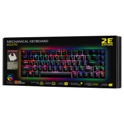 2E GAMING беспроводная клавиатура игровая KG370 RGB 68 KEY GATERON BROWN SWITCH BLACK