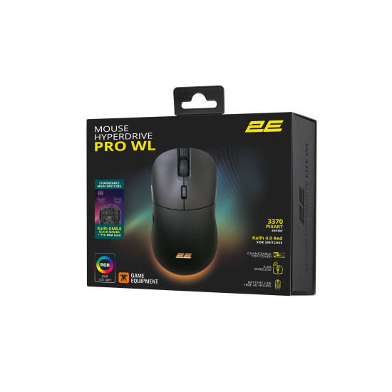 2E Gaming беспроводная игровая мышь HyperDrive Pro WL RGB Black