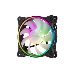 2E GAMING Корпусной вентилятор F120OI-ARGB 120мм, 3pin fan, 3 pin +5V Aura, белые лопасти, черная рамка, outer-inner LED 2E GAMING Корпусной вентилятор F120OI-ARGB 120мм, 3pin fan, 3 pin +5V Aura, белые лопасти, черная рамка, outer-inner LED