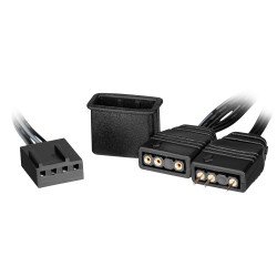 2E GAMING Корпусной вентилятор AIR COOL ACF120PA-ARGB, 120мм, 2510-4pin + 5V 3pin RGB, белые лопасти, черная рамка