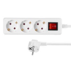 2E Сетевой фильтр на 3 розетки Schuko с выключателем 3G*1.5мм 1.8м белый 2E Сетевой фильтр на 3 розетки Schuko с выключателем 3G*1.5мм 1.8м белый