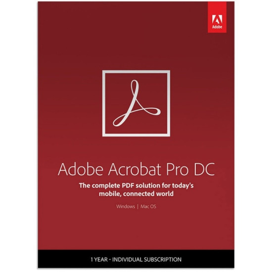 Adobe Acrobat Pro for teams subscription 1 user 1 year