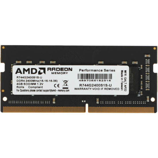 Operativ xotira AMD Radeon SODIMM DDR4 2400MHz 4 GB