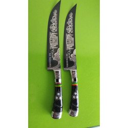 Чустский нож ручной работы - На Память 27 см черный