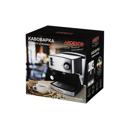 Рожковая кофеварка эспрессо Ardesto YCM-E1600