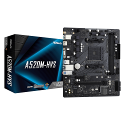 Материнская плата ASRock A520M-HVS sAM4 A520 2xDDR4 HDMI-VGA USB 3.2 mATX Материнская плата ASRock A520M-HVS sAM4 A520 2xDDR4 HDMI-VGA USB 3.2 mATX
