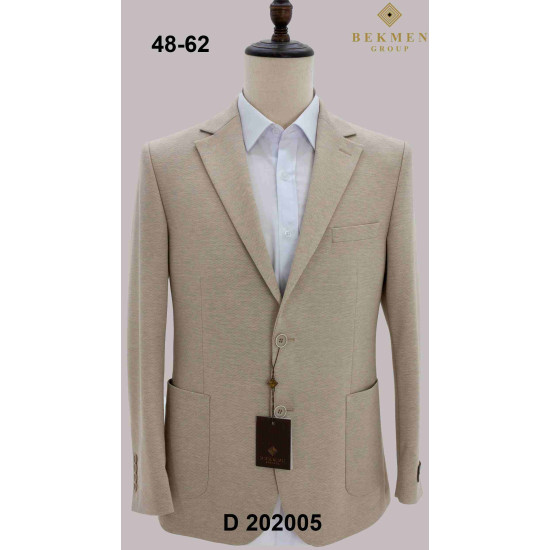 Мужской летний пиджак Bekmen D202005 соломенный