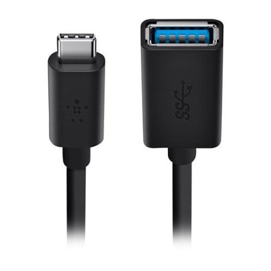 Belkin USB-C to USB-A Female Adapter, Black