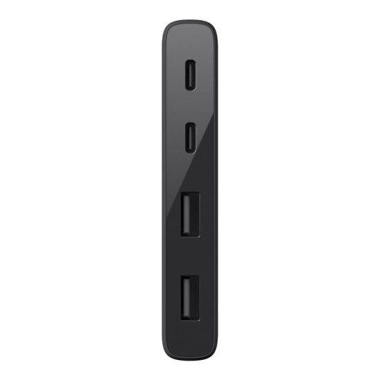 Концентратор Belkin Travel Hub USB 3.0 2 порта USB-C 2 порта пассивный без БП черный