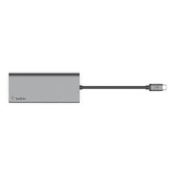 Концентратор Belkin Travel Hub USB-C PD USB-C HDMI Gigabit F4U092btSGY space gray Концентратор Belkin Travel Hub USB-C PD USB-C HDMI Gigabit F4U092btSGY space gray