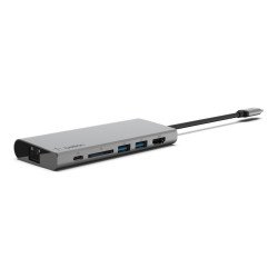 Концентратор Belkin Travel Hub USB-C PD USB-C HDMI Gigabit F4U092btSGY space gray Концентратор Belkin Travel Hub USB-C PD USB-C HDMI Gigabit F4U092btSGY space gray