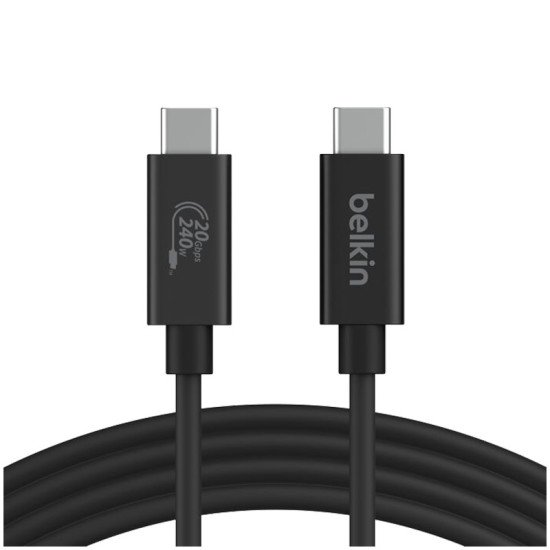 Belkin Connect USB4 USB-C Cable, 240W, 20Gbps, 2m, Black