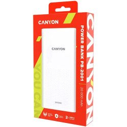 CANYON Power Bank PB-2001 20000mAh белый CANYON Power Bank PB-2001 20000mAh белый