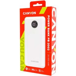 CANYON Power Bank PB-2002 20000mAh белый CANYON Power Bank PB-2002 20000mAh белый