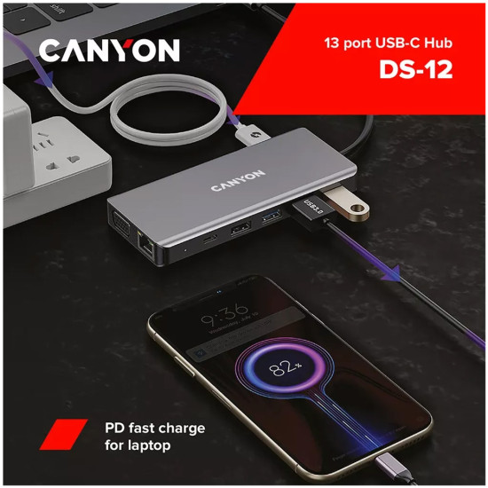 CANYON Hab 13 Portli USB-C DS-12